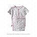 SpaSilk Baby Girls' 2 Pack Flower Print Wrap Bodysuit, Pink, 3 Months