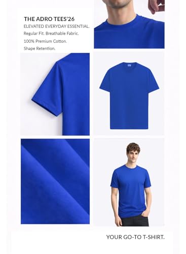 Image of ADRO Printed Tshirt for Men | Cotton Printed T-Shirt | Regular Fit Casual Mens T-Shirts | Premium Summer Tshirts