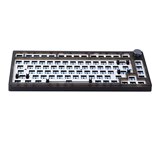 Epomaker Feker Ik75 V3 75% 82 Keys Gasket Rgb Hot Swappable Bluetooth 5.0/2.4Ghz/Wired Gaming Keyboard Pcb Mounting Plate Kit With 8000Mah Battery, Compatible With 3/5Pin Switches (Translucent Black) #TOP1