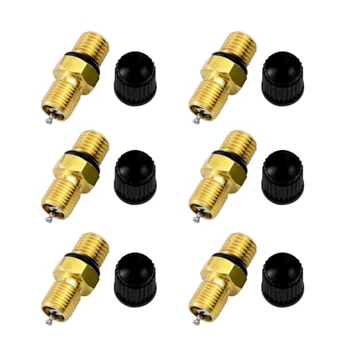 Strong Brass Valves con Núcleos US Tapas de Latón sin Herramienta Mejoras para Mantenimiento de Neumáticos de Auto y Bicicleta