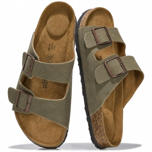 Image of Project Cloud Mens Sandals, 100% Genuine Leather Mens Slides (Heritage)