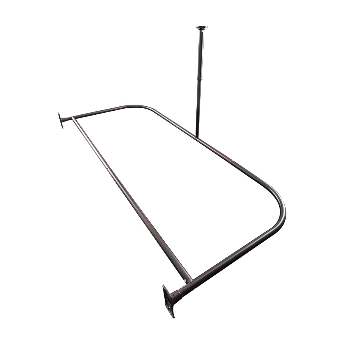 PREMIUS Metal Tension Shower Rod, Beige, 41-76 Inches