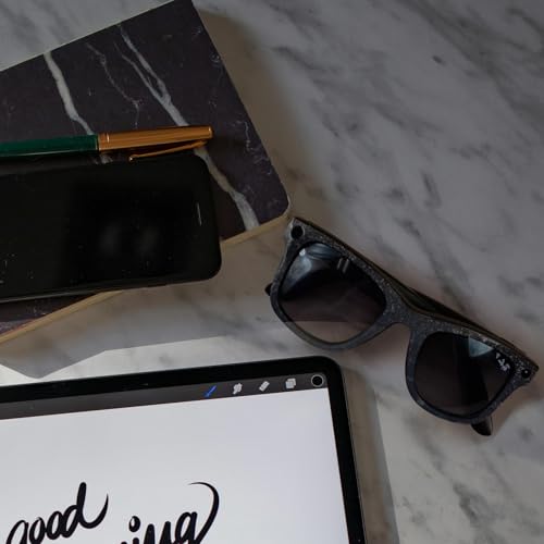 Carbon Fiber Glasses Skin Compatible with Ray-Ban Meta Wayfarer (Gen 1 or 2) - Dark Shimmer Marble - Premium 3M Vinyl Protective Wrap Decal Cover - Easy to Apply | Crafted in the USA by MightySkins by Vision Signs & Graphics - Used condition - Image 6