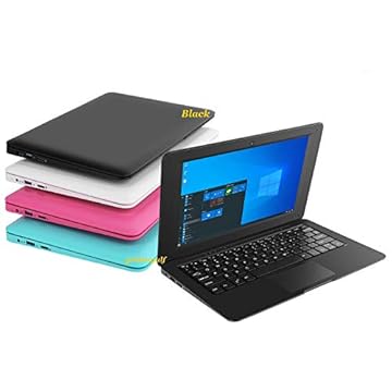 Computador com Windows 10 - Laptop Mini portátil de 10,1 polegadas, 32 GB, ultrafino e leve - Netbook Intel Quad Core PC HDMI WiFi USB Netflix YouTube (preto)