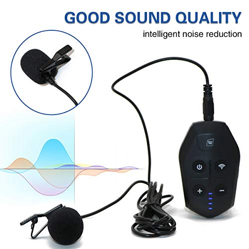 Lavalier Microphone Wireless&Wired Lapel Mic Set For Voice Amplifier Pa System Pa Speaker Iphone Video Dslr Camera Recording Ect Mini Portable Clip On Rechargeable Transmitter With Receiver #TOP5