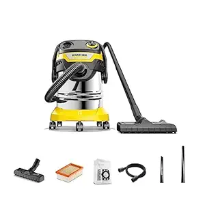KARCHER Wd 5 S V-25/5/22 |25 litres Stainless Steel Capacity|Blower Function|5 M Cable with 2.2 M Suction Hose|Efficient Cleaning Wet&Dry Vacuum Cleaner,25 Liter,Cartridge