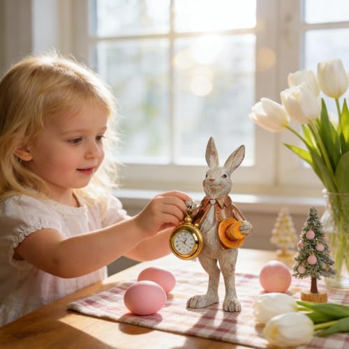 Figurines de Pâques décoration lapin de Pâques et figurines d'animaux de table
