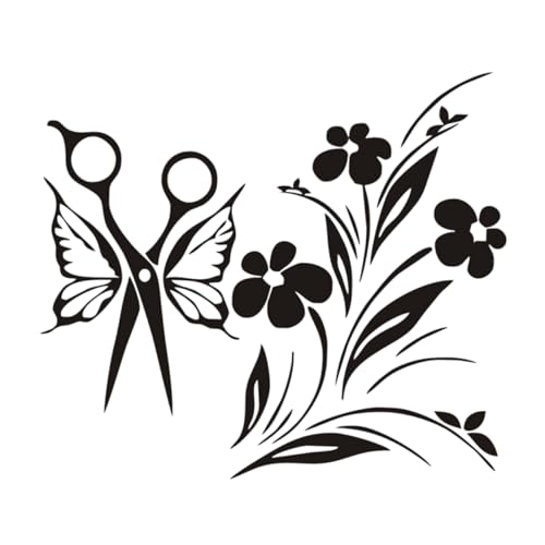 ORFOFE Pegatinas Decorativas De Papel Pintado Diseño De Tijeras Para Peluquería Adhesivo De Pared Fácil De Aplicar