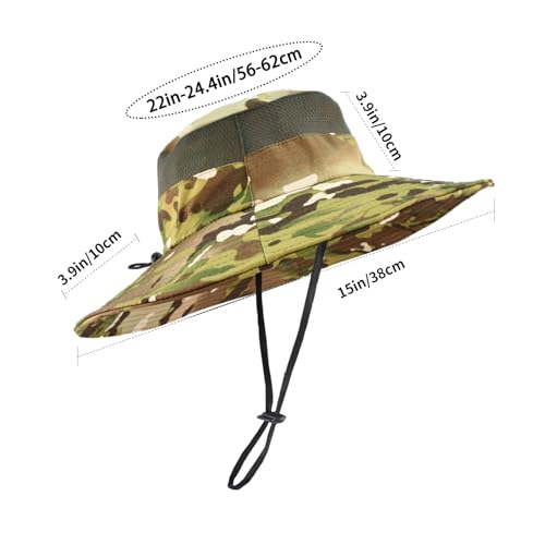 Image of Sun Hats for Men Women Fishing Hat UPF 50+ Breathable Wide Brim Summer UV Protection Hat