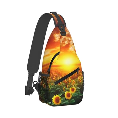 Sac de poitrine pour femme et homme au design coucher de soleil