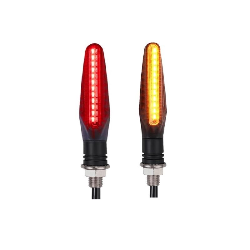 Clignotants moto LED 335SMD universels avec indicateur E11 Mark et fixation M10