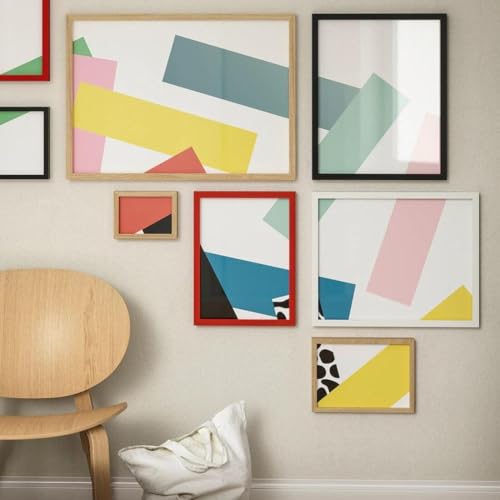 Image of Ikea RODALM Picture Frame, Natural Birch, 13x18 cm, Wall Mount with Glass Cover