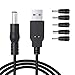 Ancable Cable USB a DC, 1 m USB 2.0 A Macho a DC 5,5 x 2,1 mm, Adaptador de Cable de alimentación con Conectores de 2,5 x 0,7 mm, 3,5 x 1,35 mm, 4 x 1,7 mm, 5,5 x 2,5 mm, 3 x 1,0 mm