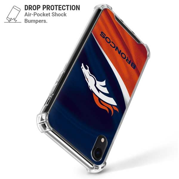 Skinit Clear Phone Case Compatible with iPhone XR - Officially Licensed NFL Denver Broncos Design