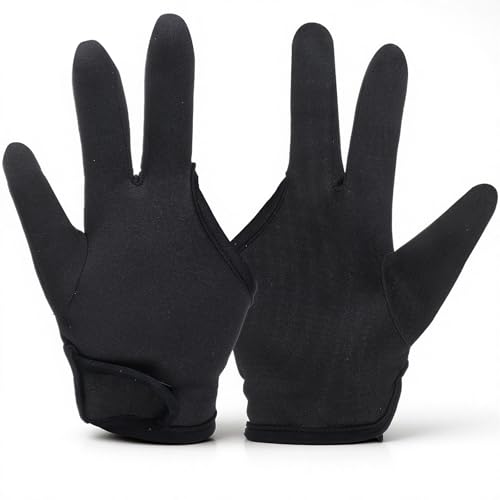 InnoHHustle 2 PCS Heat Resistant Gloves for Hair Styling, 3 Finger Professional Curling Iron Barber Glove Reusable Straightener Hair Dye Heat Protector Gloves for Curling Wand Flat Iron