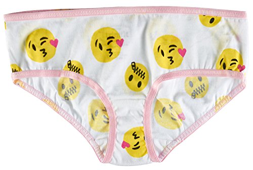 Trimfit Girls Stylish Underwear, Emojis/Hearts, Medium US4