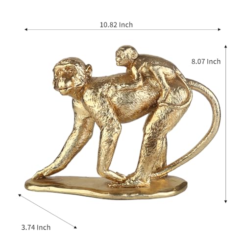 Mother-Child Monkey Sculpture - Charming Home Décoration for Women, Unique Room and Porch Accent, Ideal Housewarming Gift