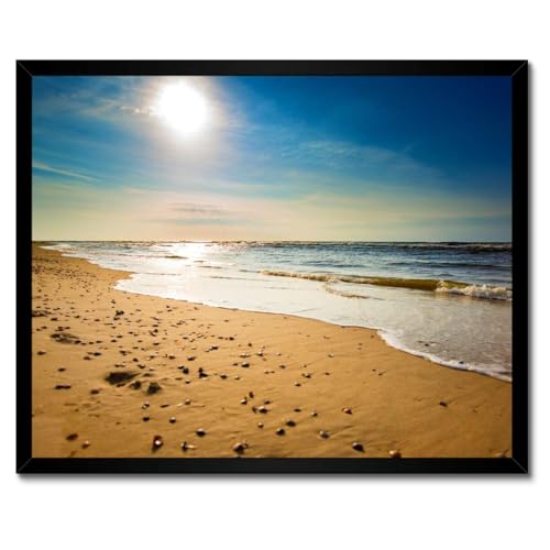 Poster Mer du Nord cadre blanc 50 x 40 cm pour salon