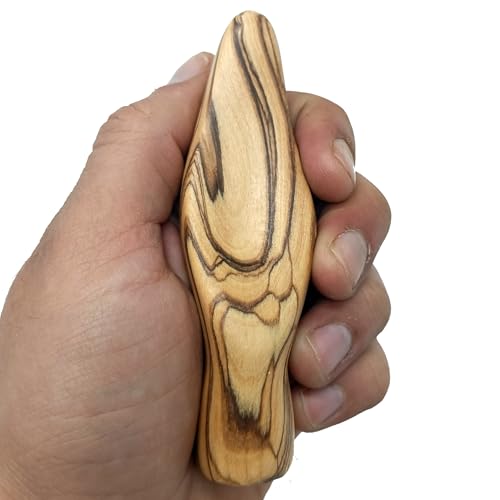 Estatua de Virgen María en Madera de Olivo 3.9 pulg miniatura 1