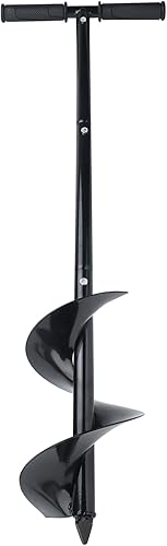 Broca de taladro de jardín de 5.9 x 33 pulgadas, taladro de mano grande para plantar, excavadora de agujeros manual en espiral con mango