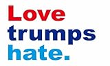 Magnet Love Trumps Hate 3x5 Rectangle Bumper Magnetic Sticker Decal Hillary Size: 3x5 Inches