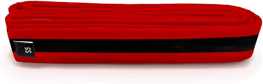 Cinturón de poliéster de artes marciales, elige el color (rayas negras), 1.5 pulgadas de ancho, 8 filas de costuras para karate, taekwondo, juudo,