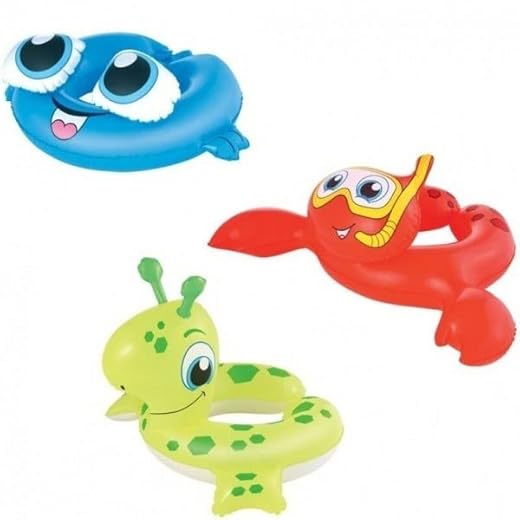 Salvagente Gonfiabile Testa Animali 61Cm Mare Giochi Spiaggia Piscina Nuoto