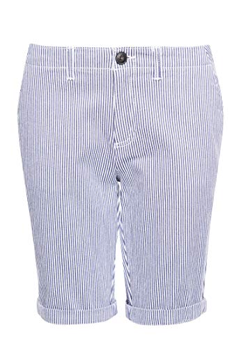 Image of Superdry Women's City Chino Short Short Not Applicable, Blue (Navy Stripe Jkc), 4 (Manufacturer Size: 6)