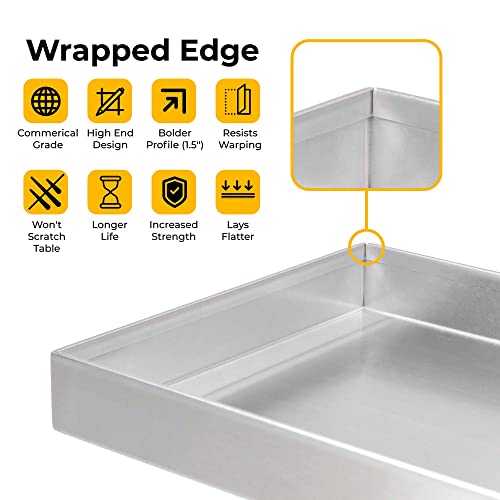 Celestial Fire Pit Cover For 48”X6” Linear Burner Pan (51" X 9" Actual Size), Commercial Grade, Stainless Steel, Reinforced Wrapped Edge #TOP1