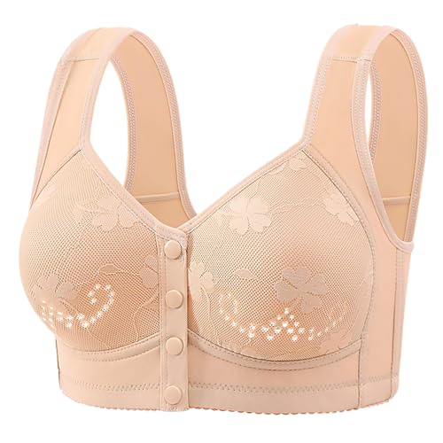 Nuevo Sujetador Fino y Suave con Tirantes Anchos y sin Aros para Mujeres de Talla Grande Ropa Interior Mujeres