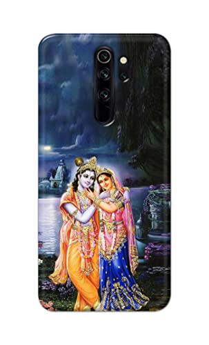 Image of Printed Hard Back Cover Case for Mi Redmi Note 8 Pro Back Cover (Radha Krishna) -1803