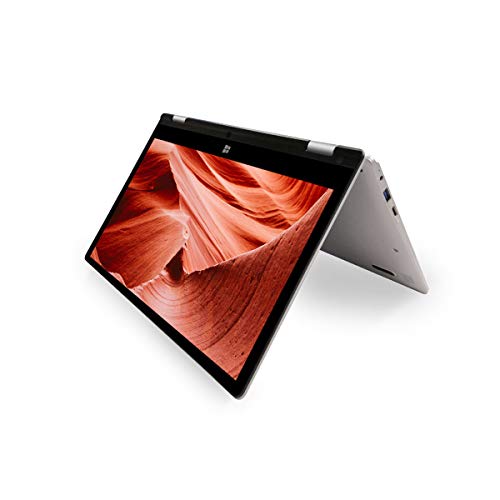 PRIXTON Flex13 Pro - computador portátil / computador portátil com ecrã tátil de 13,3 polegadas, Windows 10 Pro, processador Intel, 4 GB RAM / 64 GB, teclado QWERTY espanhol