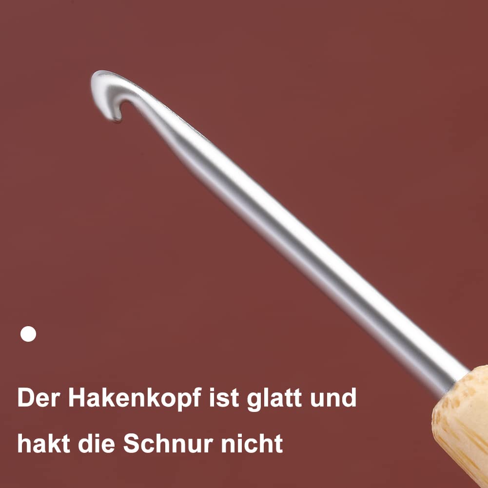 Crochet Ergonomique Avec Poignées En Bois 3 Mm - Léger Et