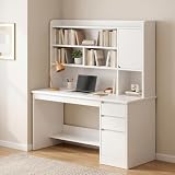 Arbeitsplatz mit Aufsatz und Bücherregal Schreibtisch mit Schublade Holz
