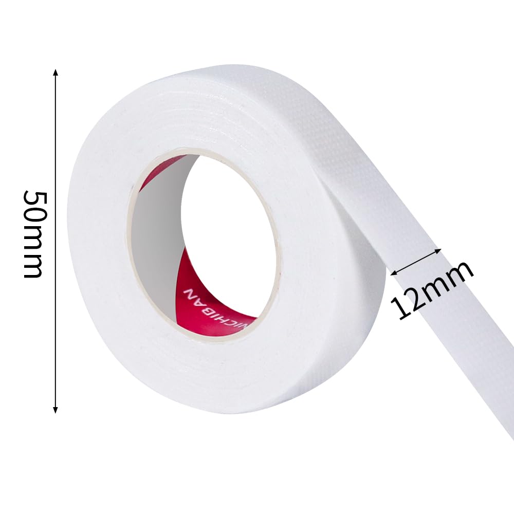10 Rollos Cinta de Extensiones de Pestañas, Microporo Cinta Transpirable para Pestañas, Fácil de Rasgar(Blanco)