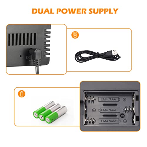 Jxtz Digital Alarm Clock, Led Alarm Clocks Bedside With Temperature, Usb/Battery Powered Bedside Clock With 2 Adjustable Brightness, Snooze, Voice Control, Date, Time, For Makeup Home Travel #TOP5