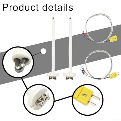 Sensor de termopar tipo K con bloque para horno industrial, juego de 2 sondas de 190 mm 5