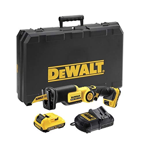 DeWalt Akku-Säbelsäge (10,8 Volt, 2,0 Ah, sehr kompaktes Design und geringes Gewicht, integrierte LED Lampe, inkl. 2 Akkus, System-Schnellladegerät und Koffer) DCS310D2 – Bild 4