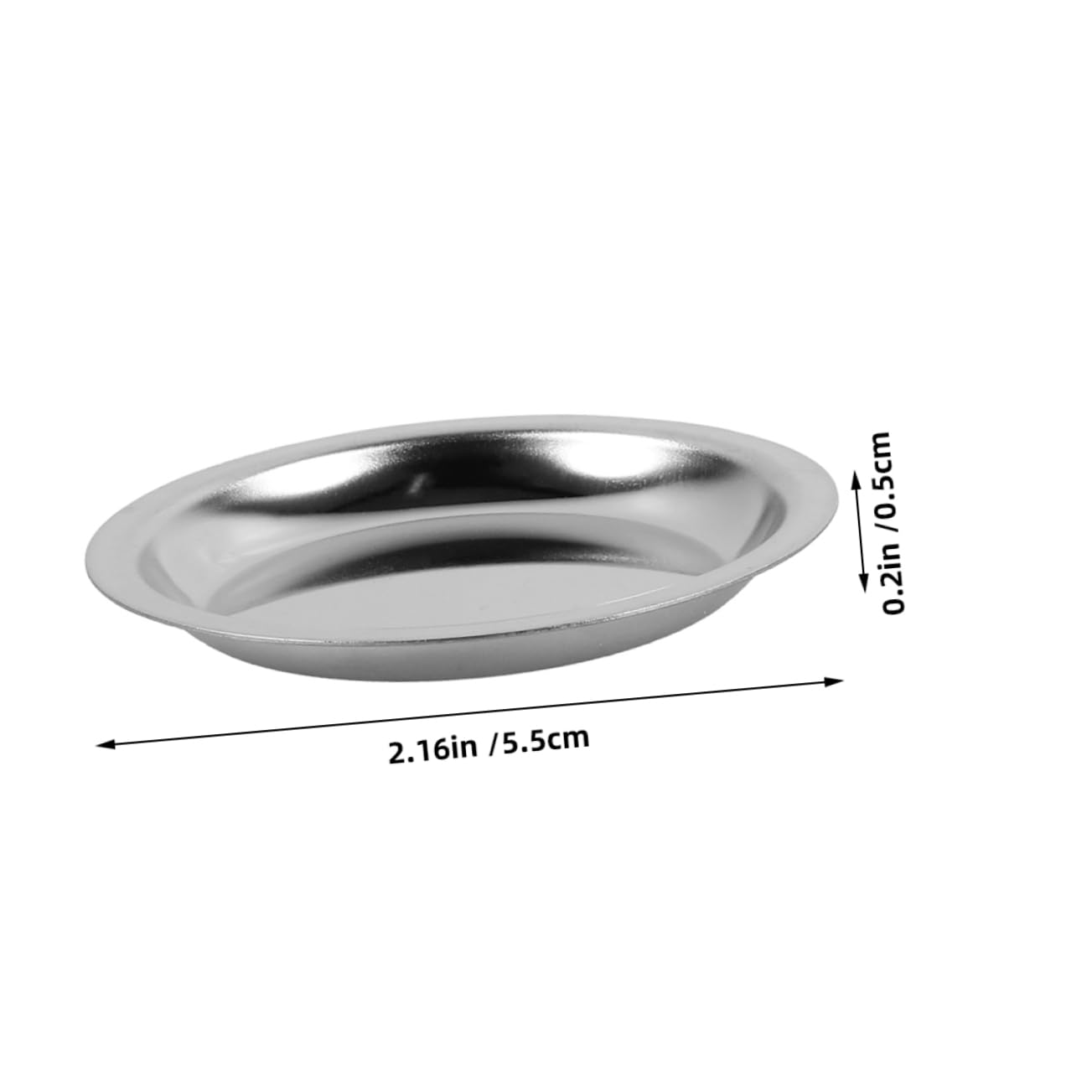 CIYODO Stainless Steel Tea Bag Dish Stand Metal Sauce Plate Round Coaster Drip-Free Modern Design Easy to Clean Tea Wine Accessory