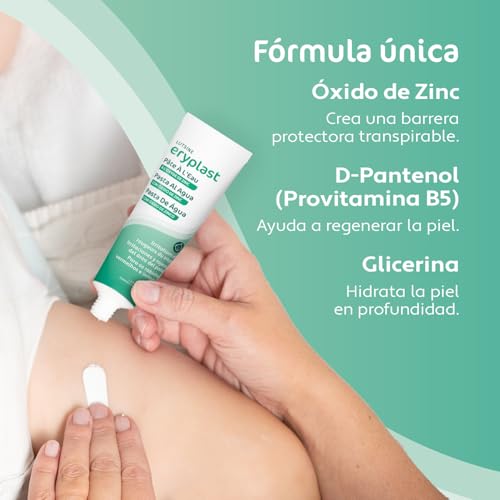 Eryplast Pasta al Agua 2x125gr Pack Ahorro 2ªunidad 40%dto - Crema de Pañal para Bebé. Calma, Cuida y Protege la Piel contra Dermatitis de Pañal – Hipoalergénico, Sin Perfume y Testado Pediátricamente - Imagen 6