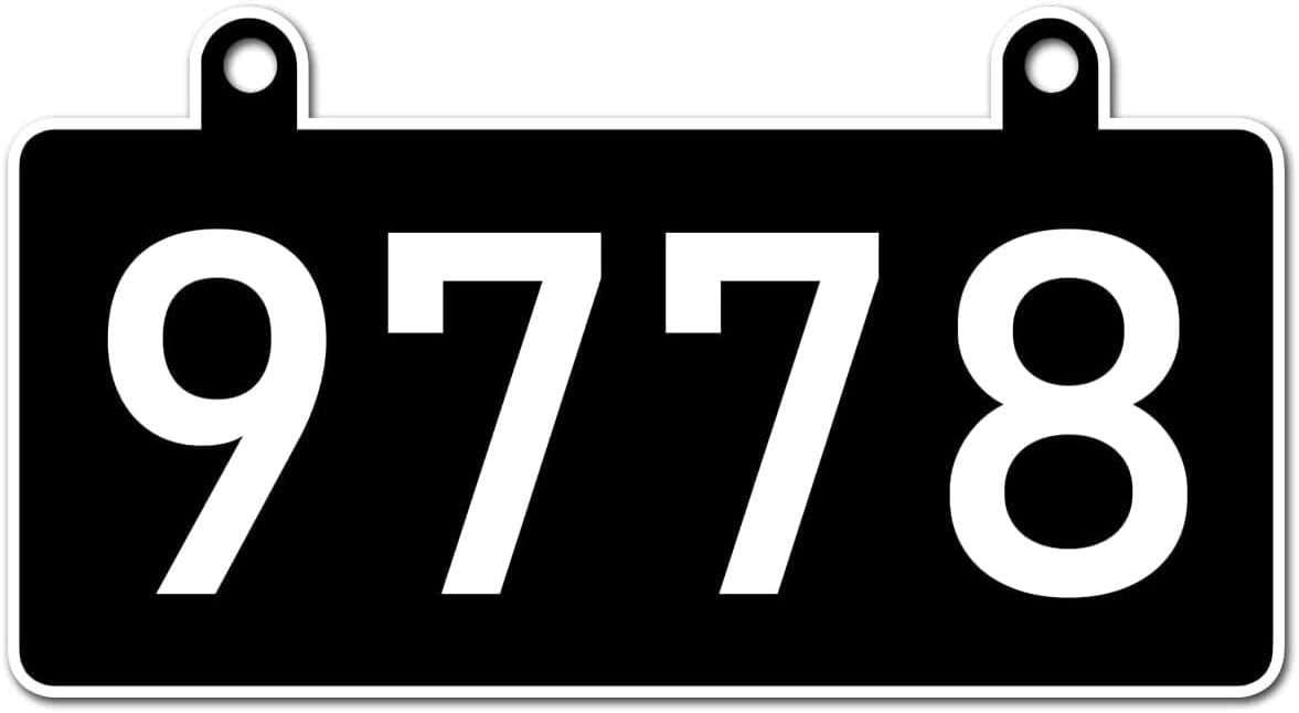 VWAQ Custom Hanging Reflective Address Sign for Mailbox Aluminum Plaque House Numbers - Double Sided - AS5S1 (White)