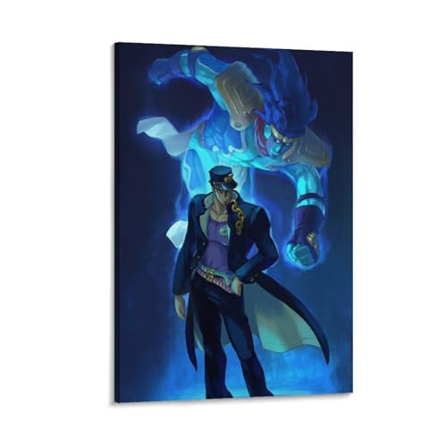 アニメポスター ジョジョの奇妙な冒険 ホームデコレーション アートパネル プリント キャンバス ウォールアート モダン 壁掛け 絵画 アートワーク インテリア デコレーション フレームスタイル 12x18インチ(30x45cm)