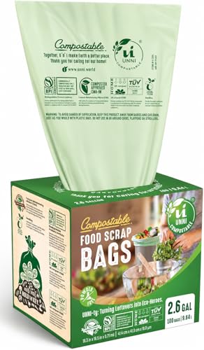 UNNI Compostable Trash Bags 2.6 Gallon (100 Count)