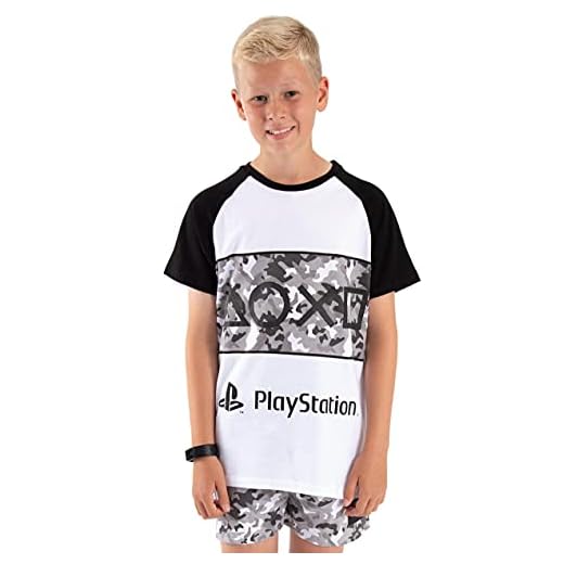 Playstation Pijamas Boys Game Camo PJs Opciones largas o Cortas 13-14 años