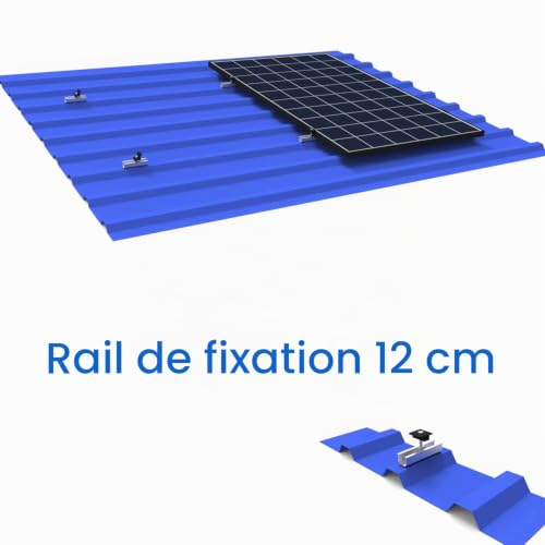 Kit support de panneau solaire noir anodisé, finition haut de gamme