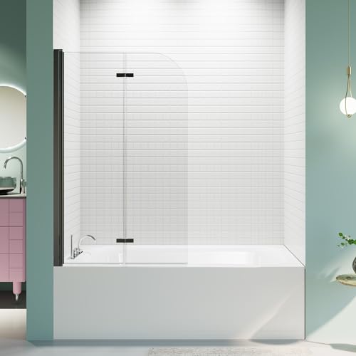 10 Best Space-Saving Bathtub Shower Door Systems for Smarter Bathrooms in 2026 7 KEIKI Frameless Folding Pivot Door