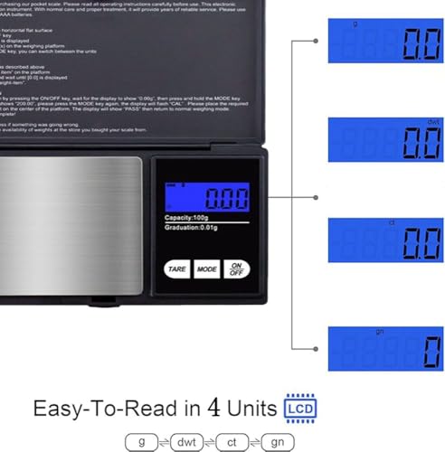 Báscula electrónica mini 100g x 0.01g para joyería miniatura 3
