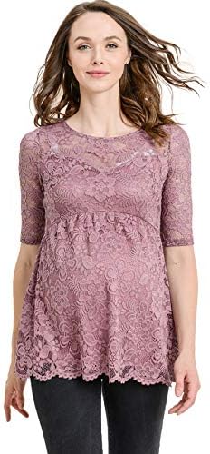 Women's Floral Lace Maternity Blouse Top