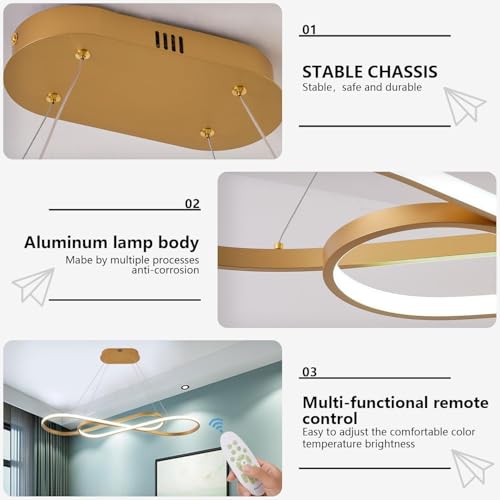 Image of Gold Creative Modern LED Pendant Chandelier