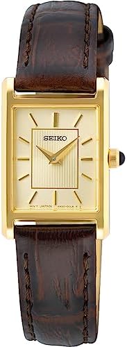 Seiko SWR066P1 Women's Quartz Watch Stainless Steel with Leather ...